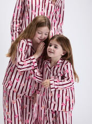 Kids' popcorn club fleece pyjamas in a bag